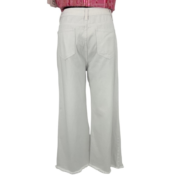Revolve Superdown Lucy Crop Flare White Jeans B7 - Picture 7 of 13